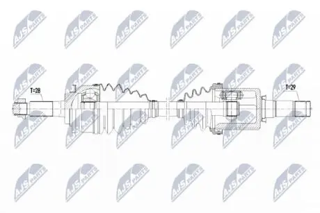 ПІВВІСЬ | FORD RANGER 2.2TDCI,3.2TDCI 11- /ПЕРЕД,ЛІВ,MTM/ATM/ NTY NPW-FR-088