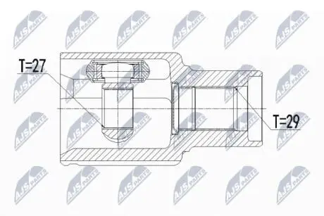 Шарнір рівних кутових швидкостей NTY NPW-FR-089