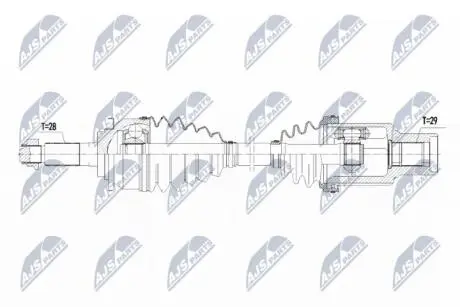 ПІВВІСЬ | FORD RANGER 2.2TDCI,3.2TDCI 11- /ПЕРЕД,ПРАВ,MTM/ATM/ NTY NPW-FR-090
