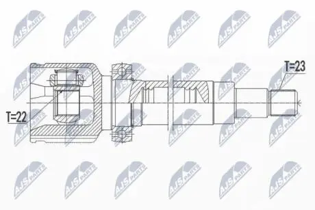 ШАРНІР РІВНИХ КУТОВИХ ШВИДКОСТЕЙ | FORD ENG. 1.6,1.6TI FOCUS III 10-, C-MAX/GRAND C-MAX 10- /ПРАВ,MTM/ NTY NPW-FR-114
