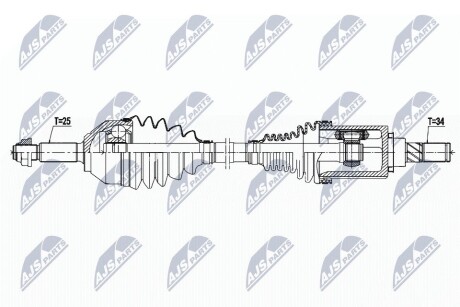 Піввісь NTY NPW-FR-125