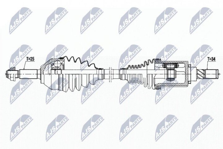 Полуось NTY NPW-FR-125 (фото 1)