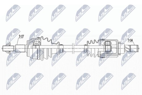 Піввісь NTY NPW-FR-139 (фото 1)