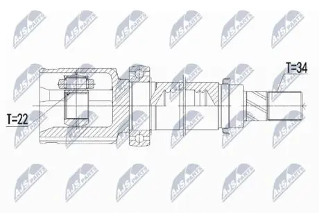 Шарнир равных угловых скоростей NTY NPW-FR-142