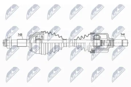 ПІВВІСЬ | FIAT DUCATO 2.3D MULTIJET 11-, CITROEN JUMPER 2.2HDI 11-, PEUGEOT BOXER 2.2HDI 11- /ЛІВ/ NTY NPW-FT-037