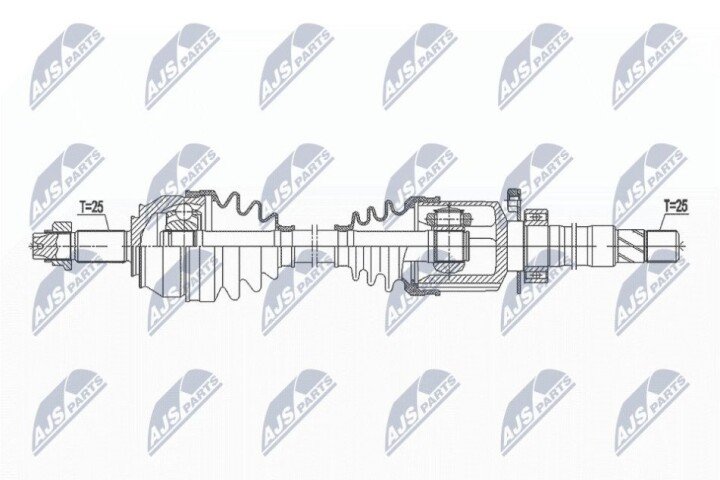 Полуось NTY NPW-FT-045 (фото 1)