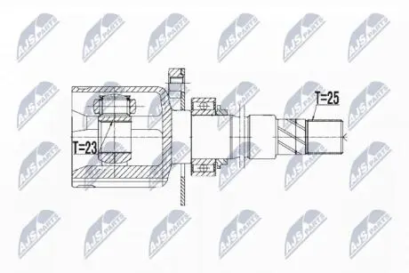 Шарнир равных угловых скорот NTY NPWFT070