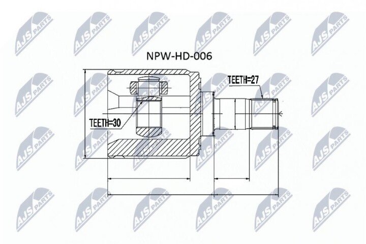 Шарнір рівних кутових швидкостей NTY NPW-HD-006 (фото 1)