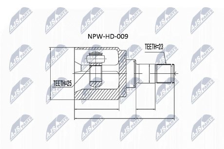 Шарнир равных угловых скоростей NTY NPW-HD-009 (фото 1)