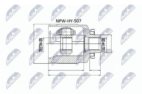 Шарнір рівних кутових швидкостей NTY NPW-HY-507