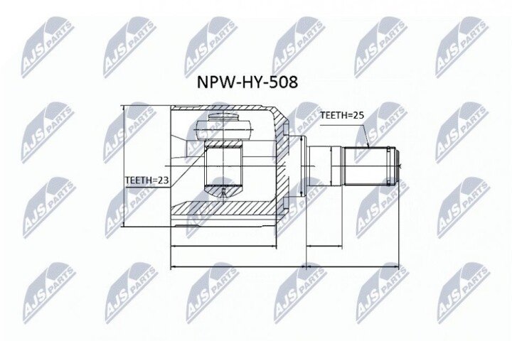 Шарнір рівних кутових швидкостей NTY NPW-HY-508 (фото 1)