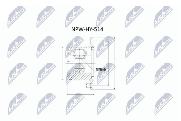 Шарнир равных угловых скоростей NTY NPW-HY-514 (фото 1)