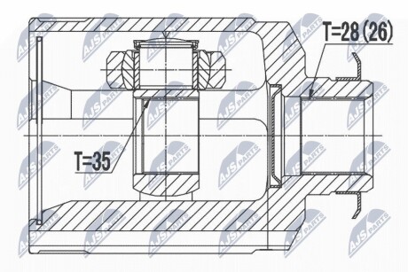 Шарнир равных угловых скоростей NTY NPW-HY-524