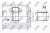 Шарнир равных угловых скоростей NTY NPW-HY-525 (фото 1)