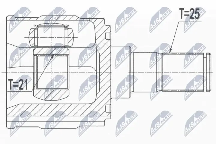 Фото 1 - Шарнир равных угловых скоростей NTY NPW-HY-550 Шарнир равных угловых скоростей NTY NPW-HY-550 (фото 1)