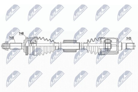 Полуось NTY NPW-HY-555