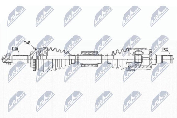 Полуось NTY NPW-HY-555 (фото 1)