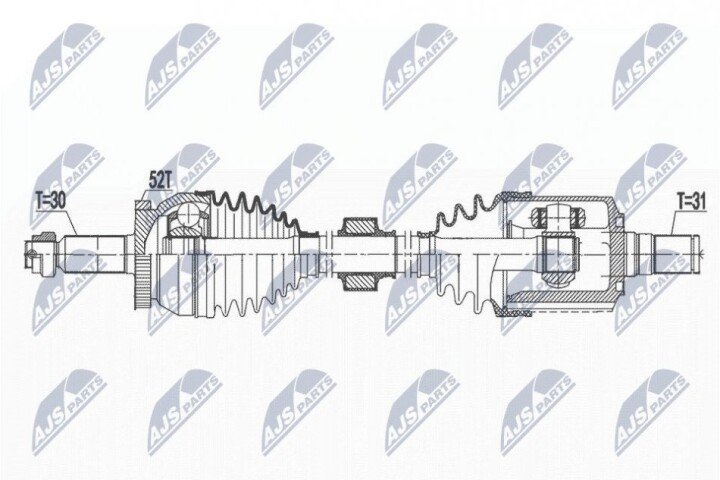 Піввісь NTY NPW-HY-581 (фото 1)