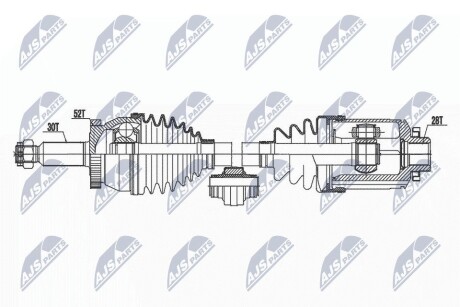 Полуось NTY NPW-HY-599