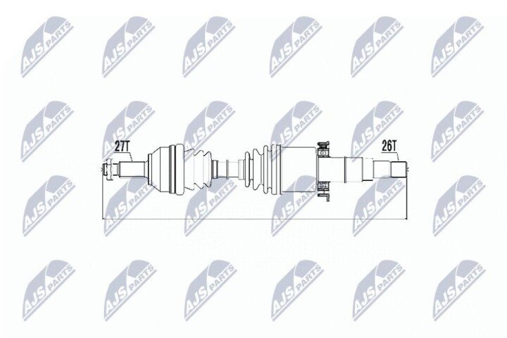 Полуось NTY NPW-JG-001 (фото 1)