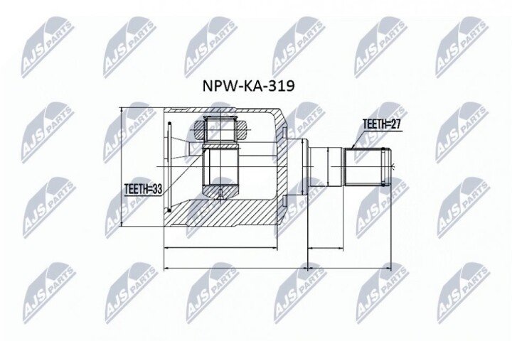 Шарнир равных угловых скоростей NTY NPW-KA-319 (фото 1)