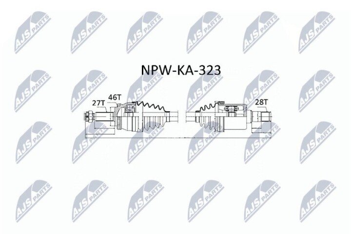 Полуось NTY NPW-KA-323 (фото 1)