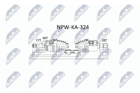 Піввісь NTY NPW-KA-324 (фото 1)