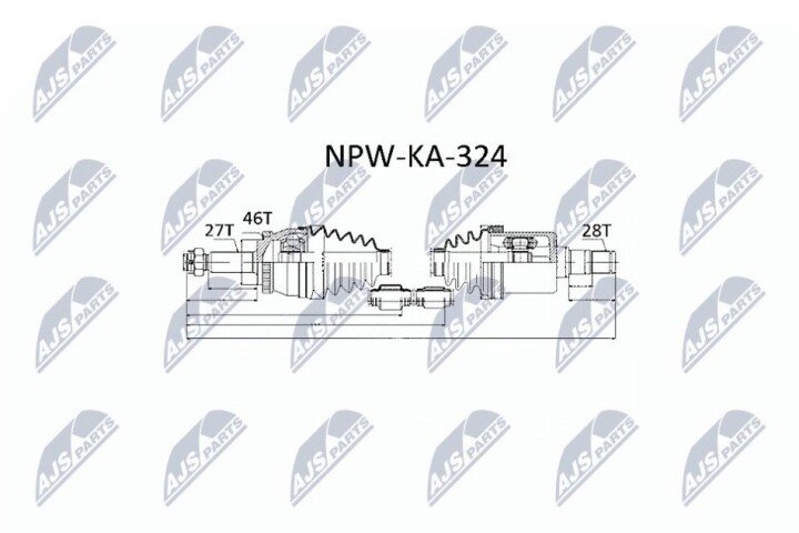 Піввісь NTY NPW-KA-324 (фото 1)