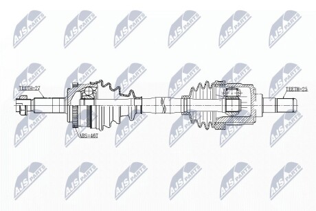 Полуось NTY NPW-KA-344