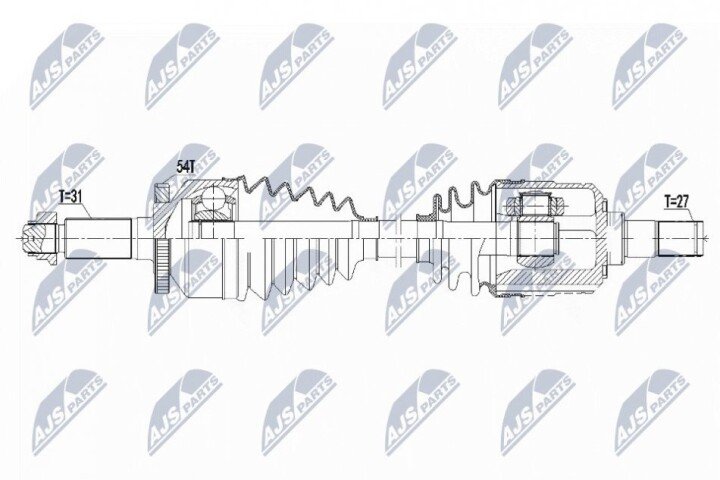 Піввісь NTY NPW-KA-360 (фото 1)