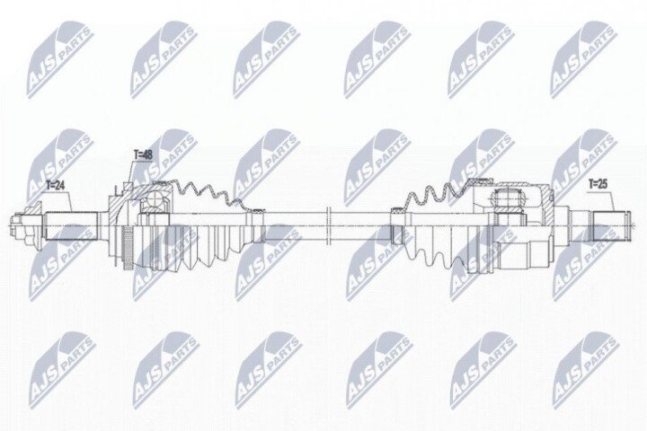 Піввісь NTY NPW-KA-374 (фото 1)