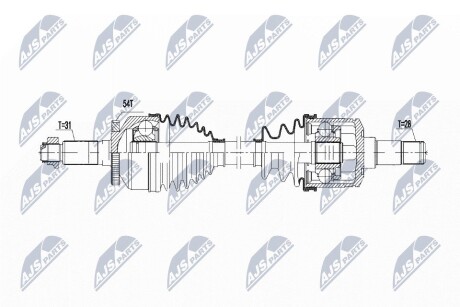 Піввісь NTY NPW-KA-378