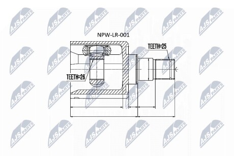 Шарнир равных угловых скоростей NTY NPW-LR-001