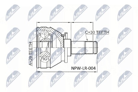 Шарнір рівних кутових швидкостей NTY NPW-LR-004