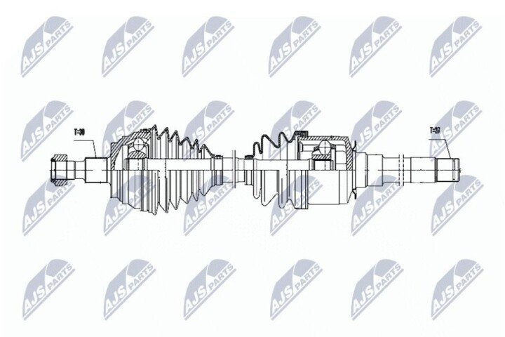 Полуось NTY NPW-ME-048 (фото 1)