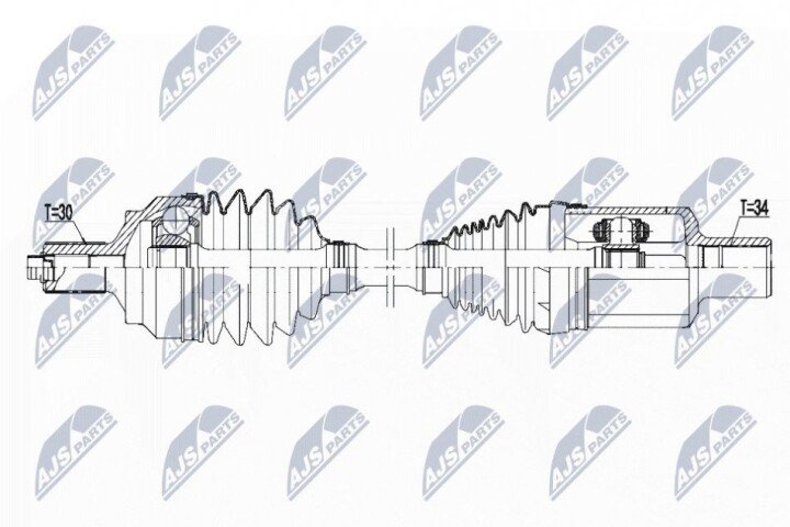 Полуось NTY NPW-ME-102 (фото 1)