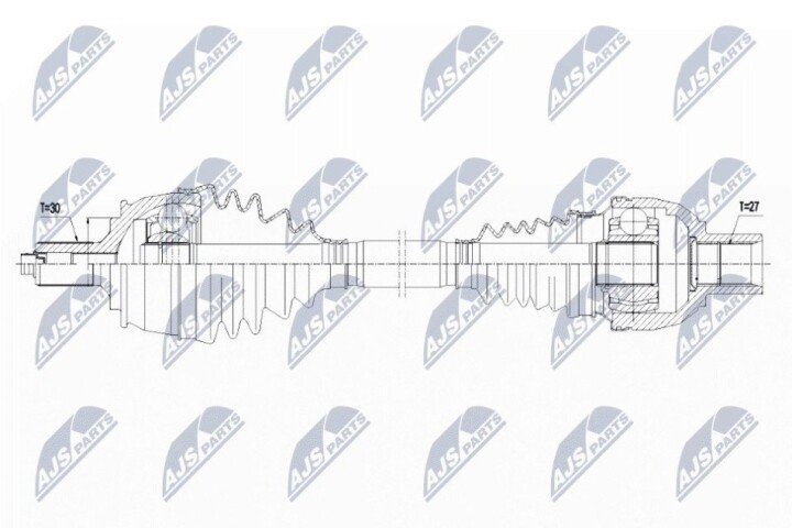 Полуось NTY NPW-ME-114 (фото 1)