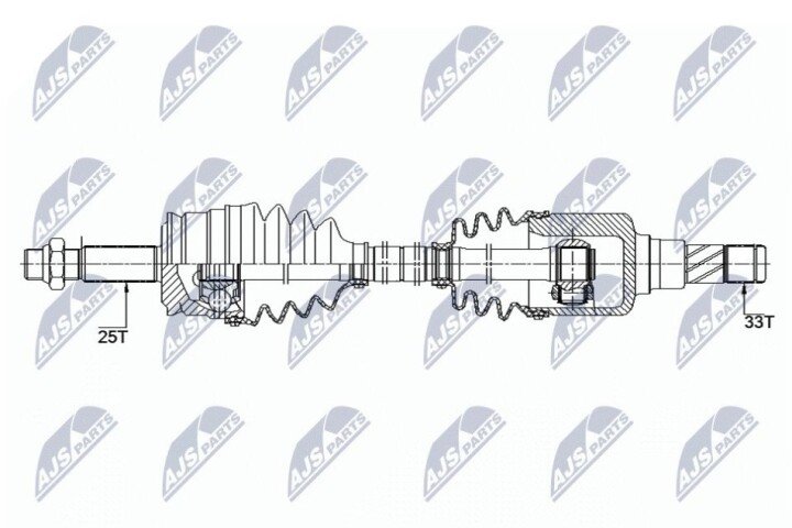 Полуось NTY NPW-ME-118 (фото 1)