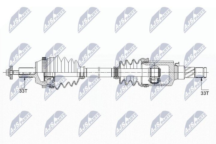 Полуось NTY NPW-ME-122 (фото 1)