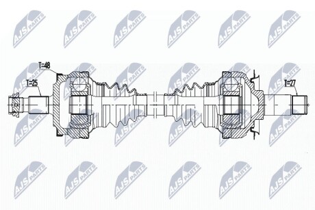 Полуось NTY NPW-ME-132