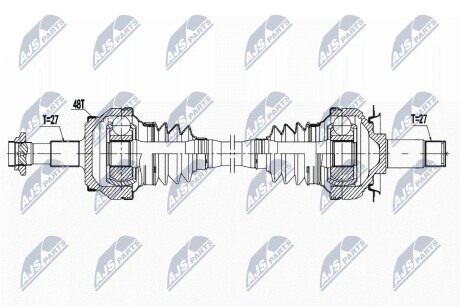 Полуось NTY NPW-ME-136