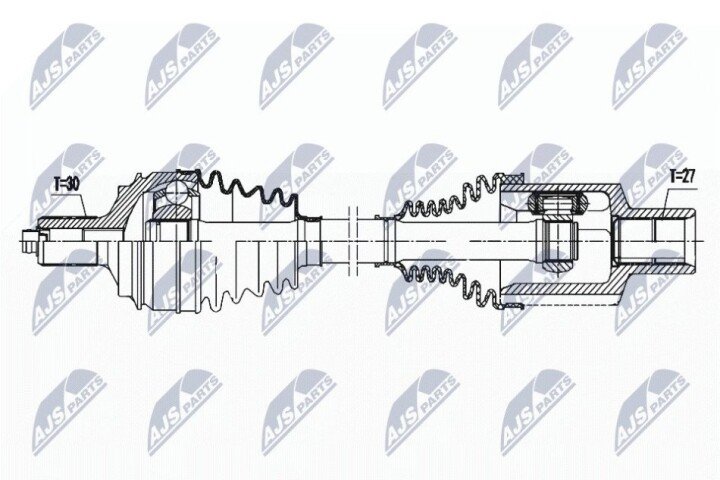 Полуось NTY NPW-ME-146 (фото 1)