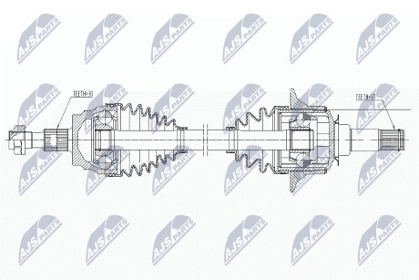 Піввісь NTY NPW-ME-162 (фото 1)