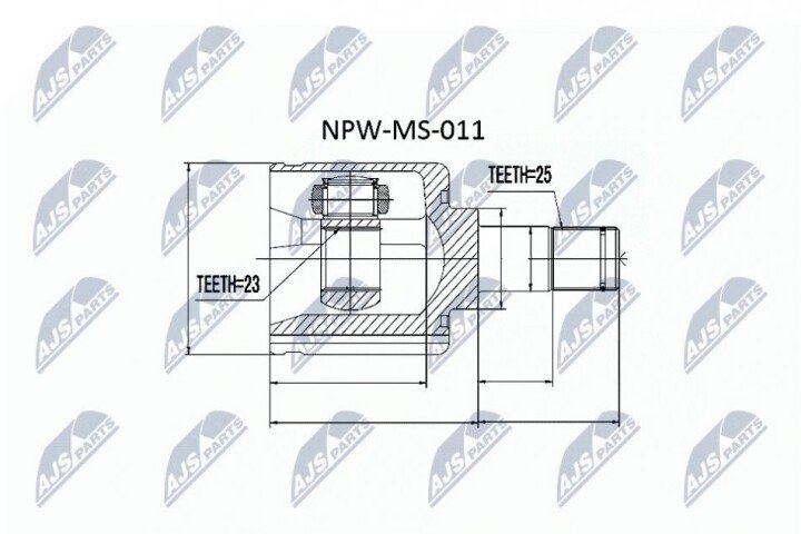 Шарнир равных угловых скоростей NTY NPW-MS-011 (фото 1)