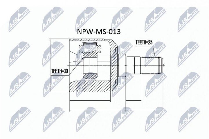 Шарнір рівних кутових швидкостей NTY NPW-MS-013 (фото 1)