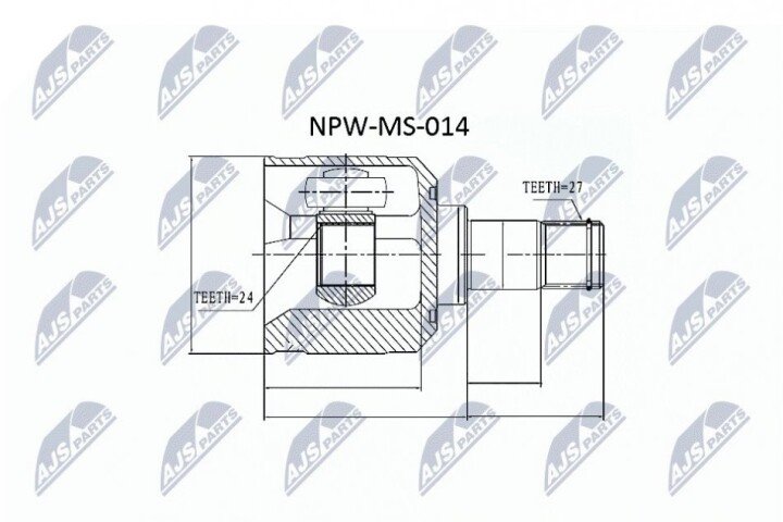 Шарнір рівних кутових швидкостей NTY NPW-MS-014 (фото 1)