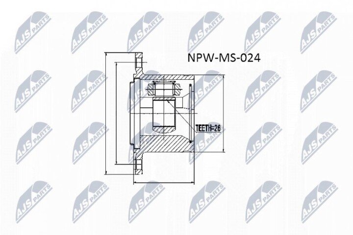 Шарнир равных угловых скоростей NTY NPW-MS-024 (фото 1)