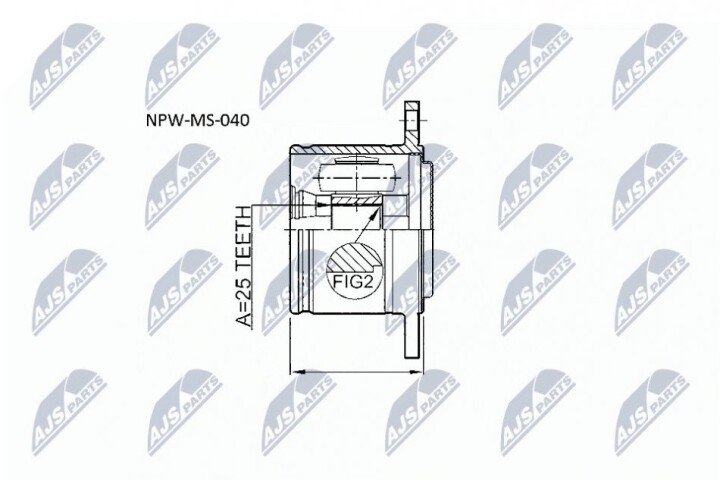 ШРУС внутренний правый NTY NPW-MS-040 (фото 1)