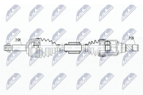 Полуось NTY NPW-MS-065