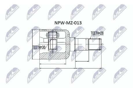 Шарнір рівних кутових швидкостей NTY NPW-MZ-013